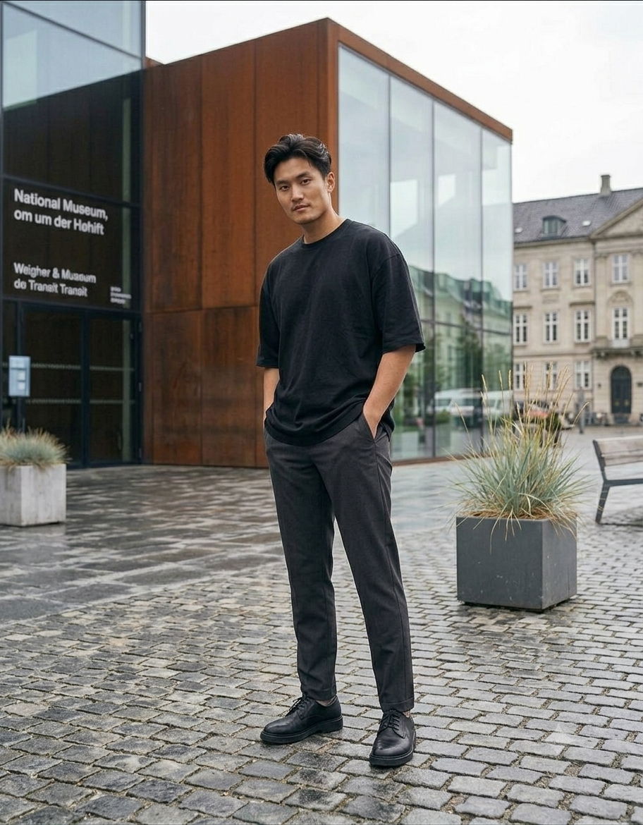 Black Terry Oversized Tee