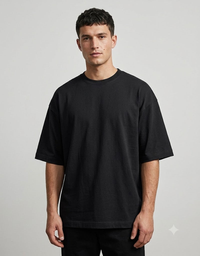 Black Terry Oversized Tee